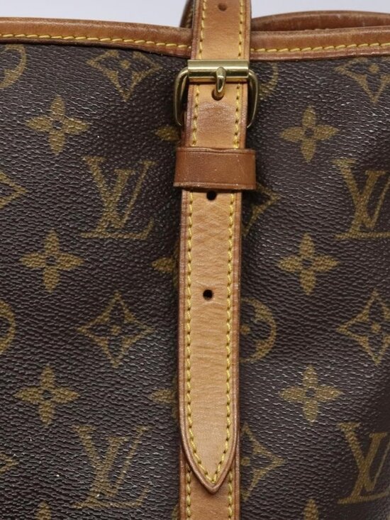 Authentic LOUIS VUITTON Monogram Bucket GM Shoulder Bag M42236 LV - Picture 6 of 16